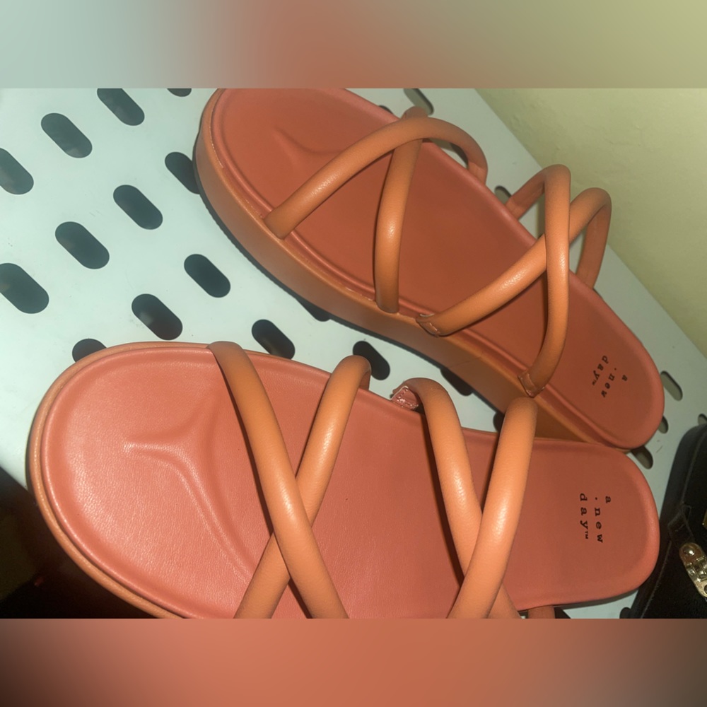 A New Day salmon pink platform sandals size 7